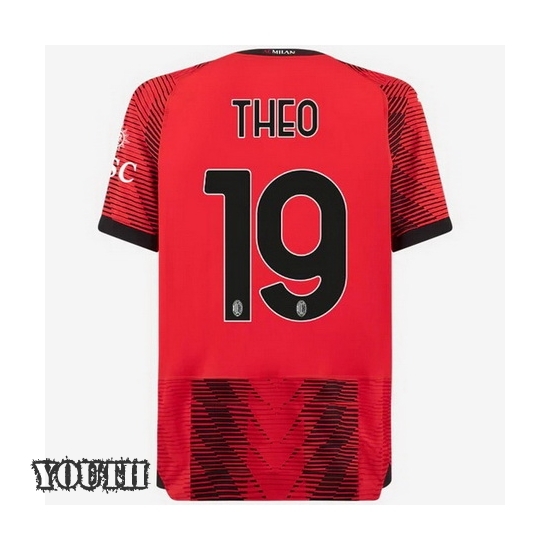 2023/2024 Youth Theo Hernandez Home #19 Soccer Jersey