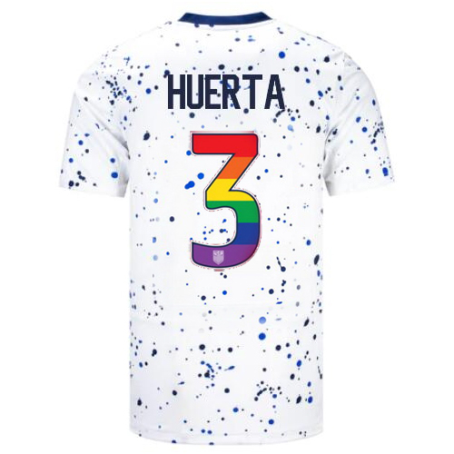 USA Sofia Huerta 2023/24 Home Men's Jersey Rainbow Number