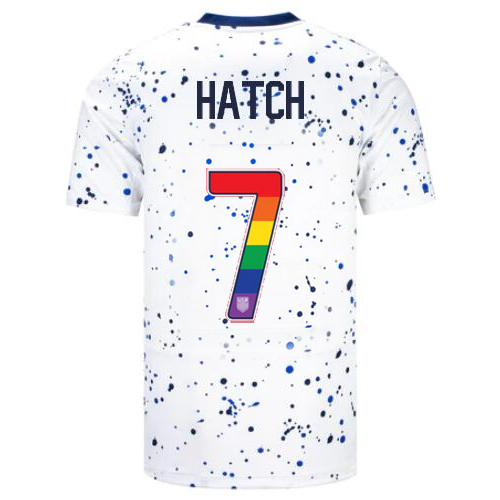 USA Ashley Hatch 2023/24 Home Men's Jersey Rainbow Number