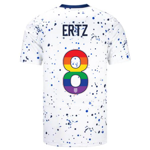 USA Julie Ertz 2023/24 Home Men's Jersey Rainbow Number