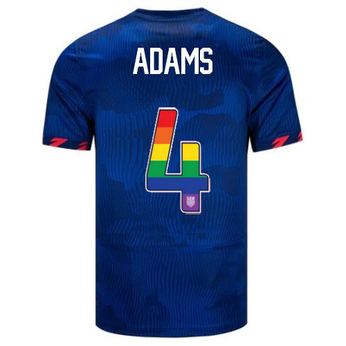 USA Tyler Adams 2023/24 Away Men's Jersey Rainbow Number