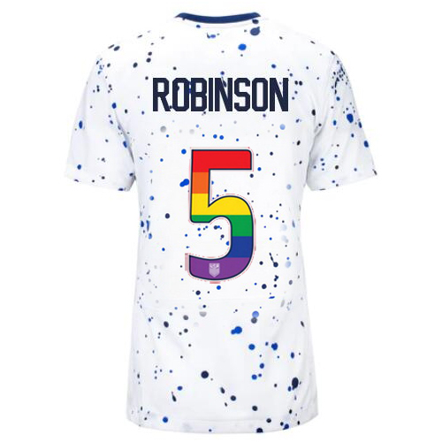 USA Antonee Robinson 2023/24 Home Women's Jersey Rainbow Number