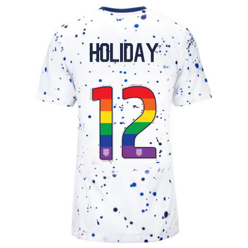 USA Lauren Holiday 2023/24 Home Women's Jersey Rainbow Number