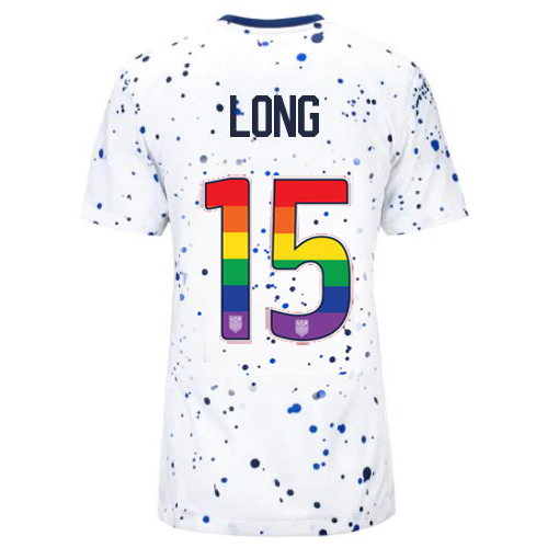 USA Aaron Long 2023/24 Home Women's Jersey Rainbow Number