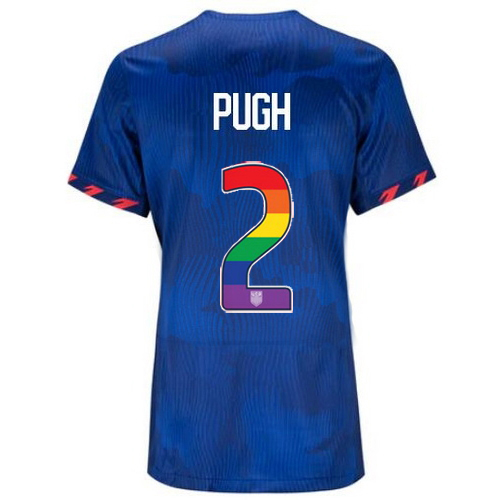 USA Mallory Pugh 2023/24 Away Women's Jersey Rainbow Number