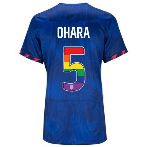USA Kelley O'hara 2023/24 Away Women's Jersey Rainbow Number