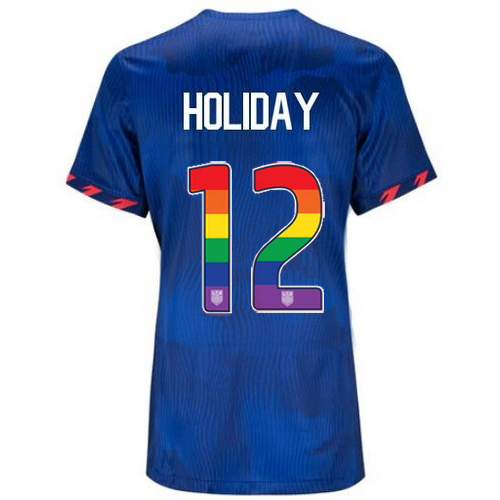 USA Lauren Holiday 2023/24 Away Women's Jersey Rainbow Number