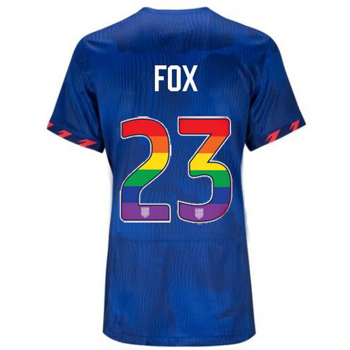 USA Emily Fox 2023/24 Away Women's Jersey Rainbow Number