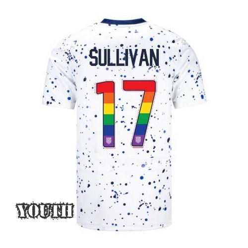 USA Andi Sullivan 2023/24 Home Youth Jersey Rainbow Number