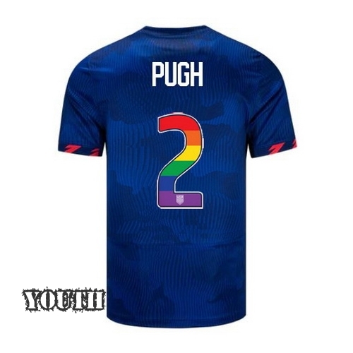 USA Mallory Pugh 2023/24 Away Youth Jersey Rainbow Number