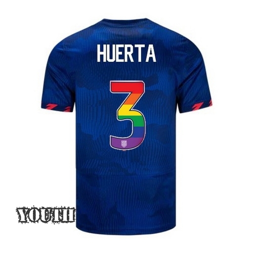 USA Sofia Huerta 2023/24 Away Youth Jersey Rainbow Number