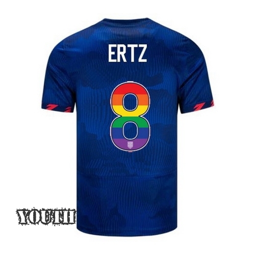 USA Julie Ertz 2023/24 Away Youth Jersey Rainbow Number