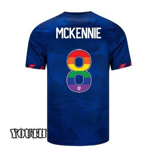 USA Weston McKennie 2023/24 Away Youth Jersey Rainbow Number