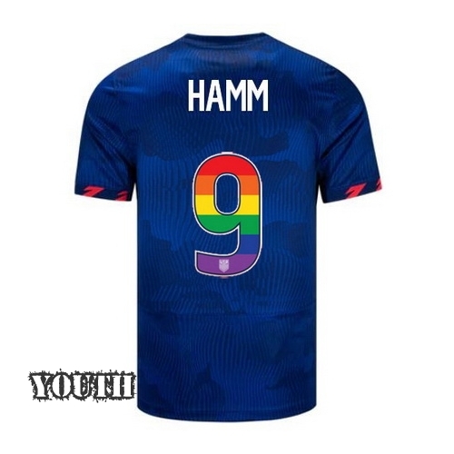 USA Mia Hamm 2023/24 Away Youth Jersey Rainbow Number