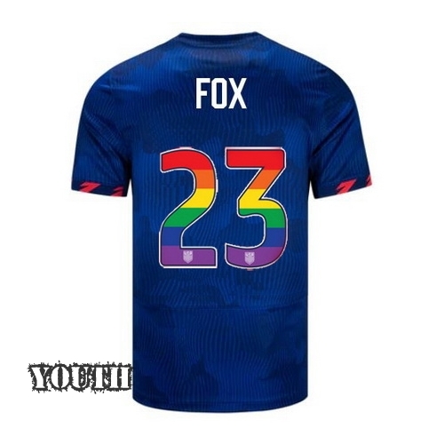 USA Emily Fox 2023/24 Away Youth Jersey Rainbow Number