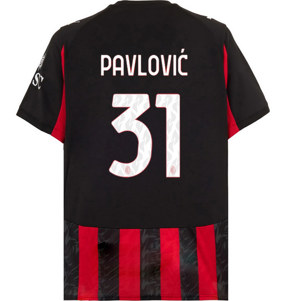 2025/26 Strahinja Pavlovic #31 Home Men's Soccer Jersey