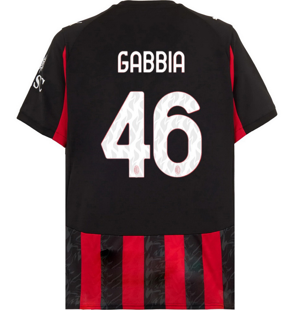 2025/26 Matteo Gabbia #46 Home Men's Soccer Jersey
