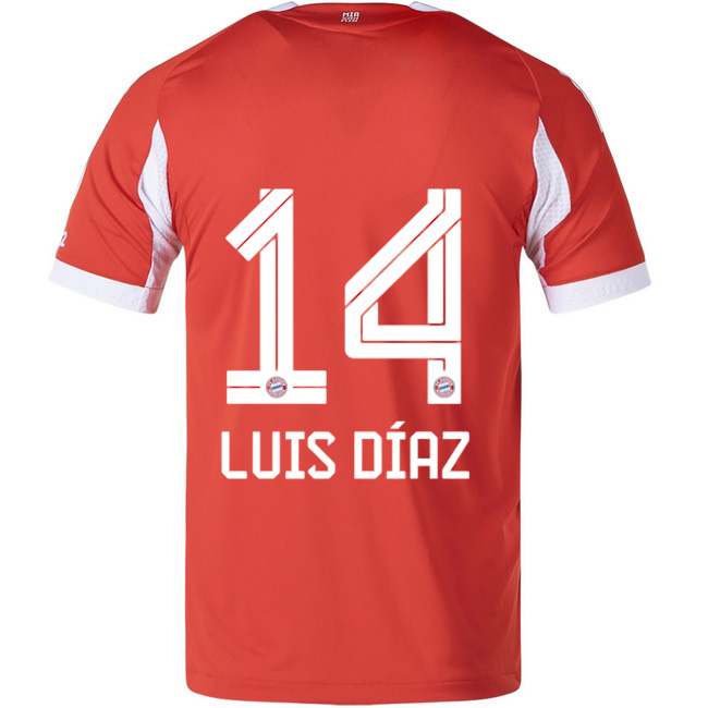 2025/26 Luis Diaz #14 Home Men's Soccer Jersey