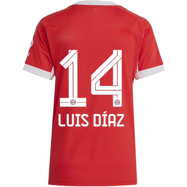 2025/26 Luis Diaz #14 Home Women's Soccer Jersey