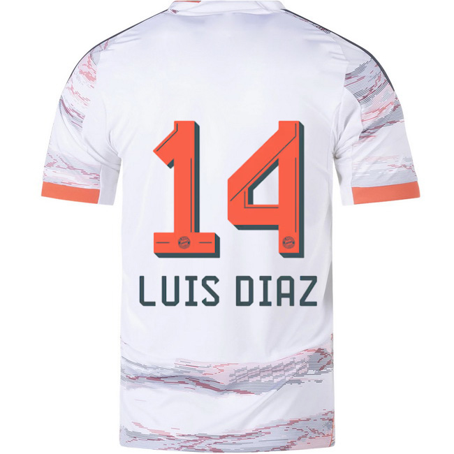 2025/26 Luis Diaz #14 Away Men's Soccer Jersey