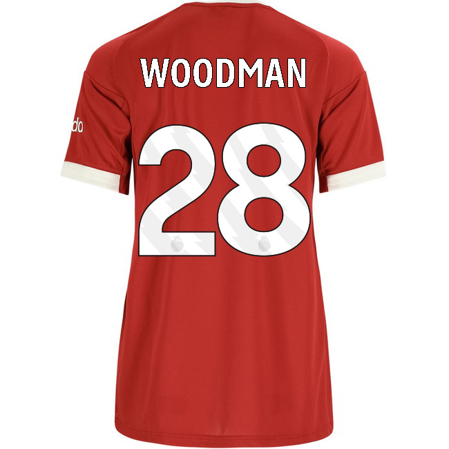 2025/26 Freddie Woodman #28 Home Women's Soccer Jersey