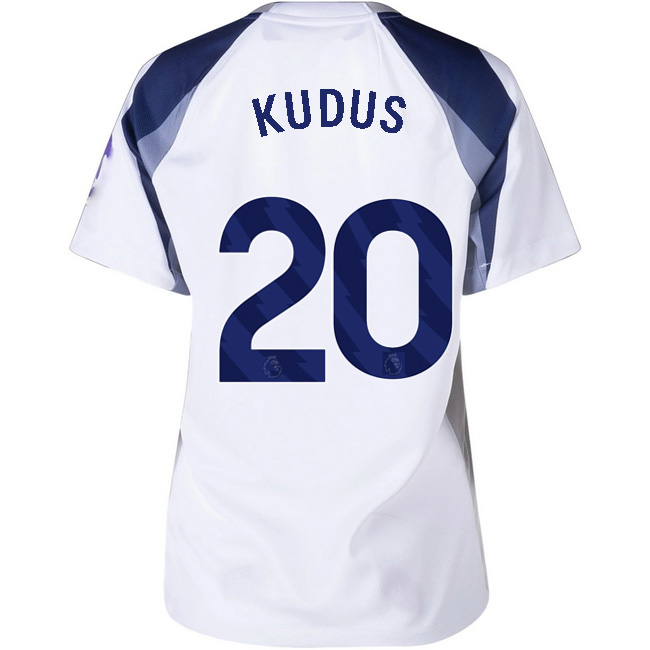 2025/26 Mohammed Kudus #20 Home Women's Soccer Jersey