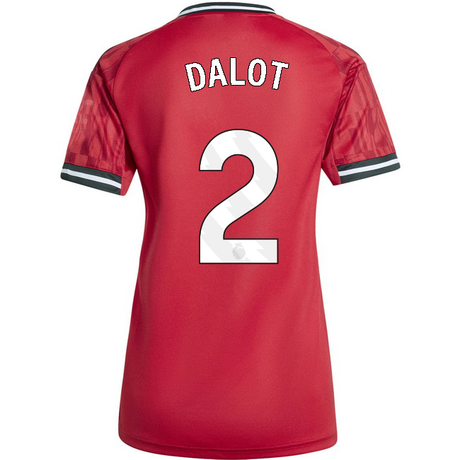 2025/26 Diogo Dalot #2 Home Women's Soccer Jersey