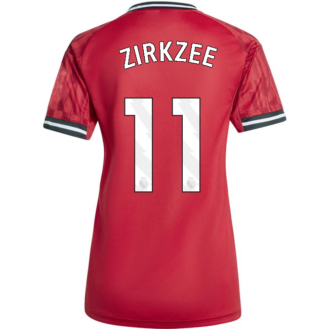 2025/26 Joshua Zirkzee #11 Home Women's Soccer Jersey