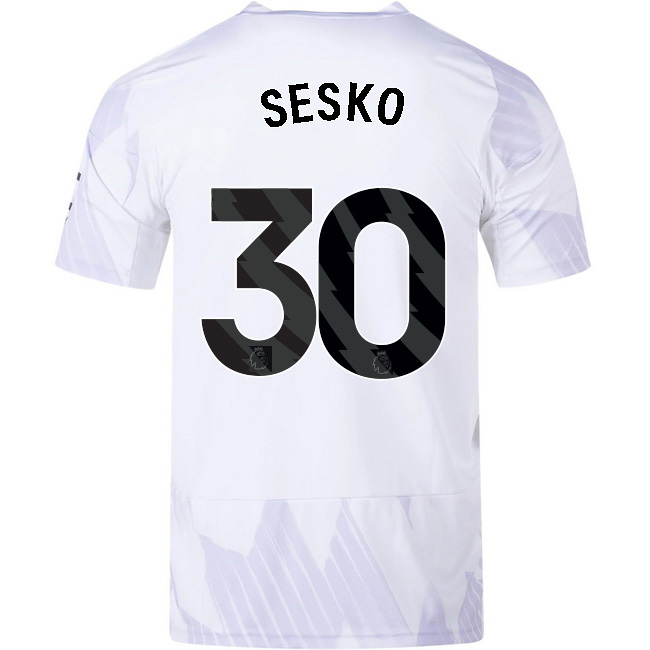 2025/26 Benjamin Sesko #30 Away Men's Soccer Jersey