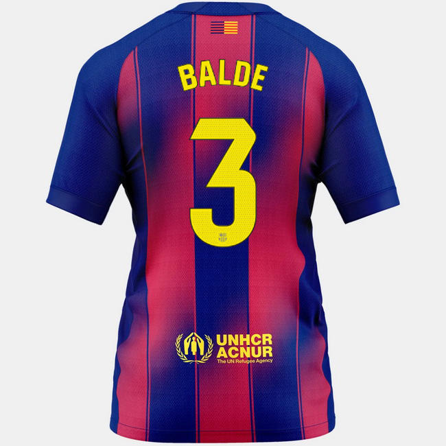 2025/26 Alejandro Balde #3 Home Women's Soccer Jersey