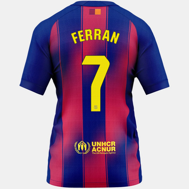 2025/26 Ferran Torres #7 Home Women's Soccer Jersey