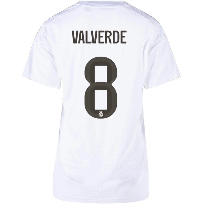 2025/26 Federico Valverde #8 Home Women's Soccer Jersey