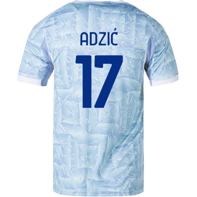 2025/26 Vasilije Adzic #17 Away Men's Soccer Jersey