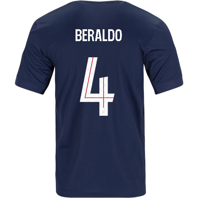 2025/26 Lucas Beraldo #4 Home Men's Soccer Jersey