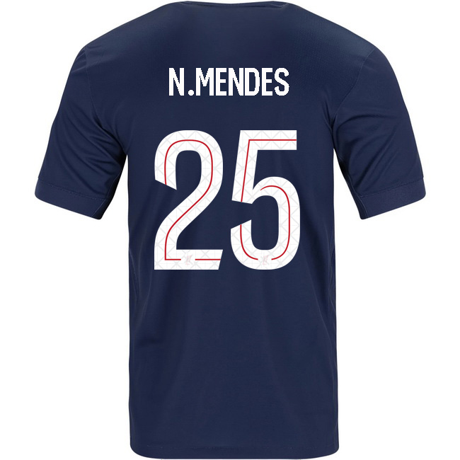 2025/26 Nuno Mendes #25 Home Men's Soccer Jersey