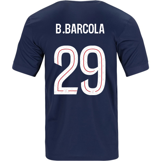 2025/26 Bradley Barcola #29 Home Men's Soccer Jersey