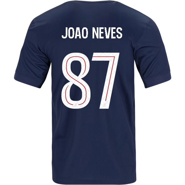 2025/26 Joao Neves #87 Home Men's Soccer Jersey