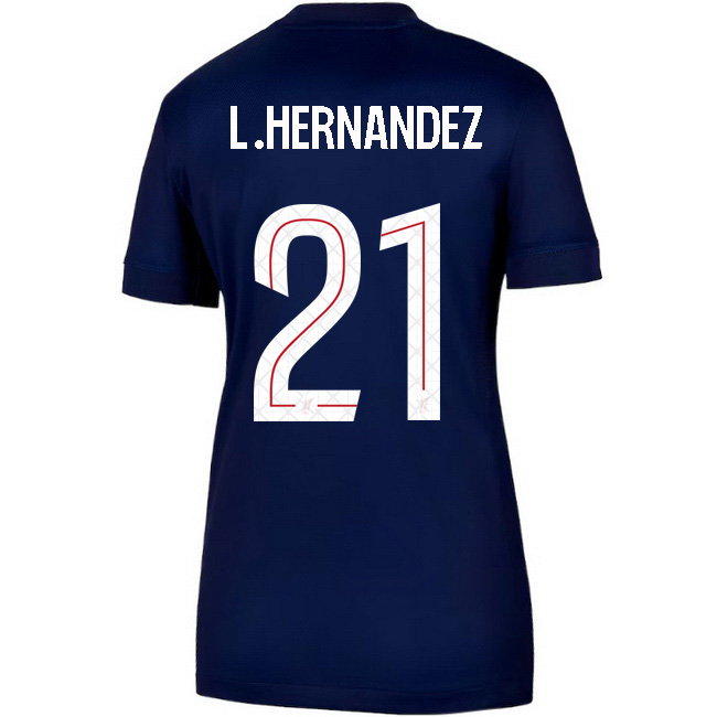 2025/26 Lucas Hernandez #21 Home Women's Soccer Jersey