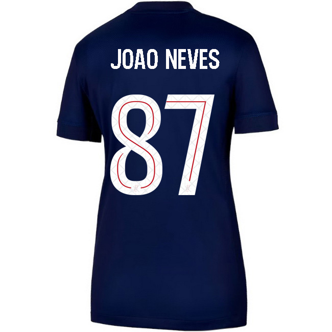 2025/26 Joao Neves #87 Home Women's Soccer Jersey