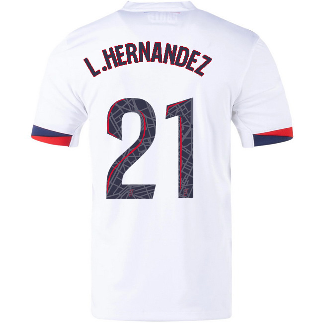 2025/26 Lucas Hernandez #21 Away Men's Soccer Jersey