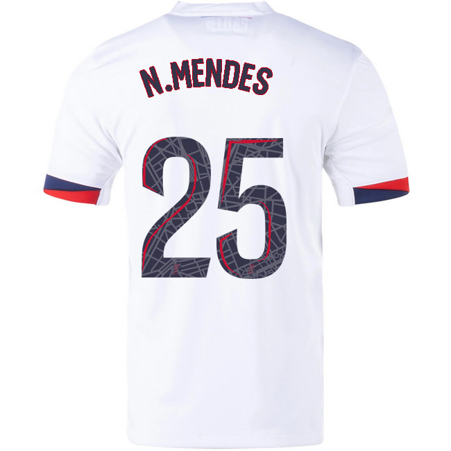 2025/26 Nuno Mendes #25 Away Men's Soccer Jersey