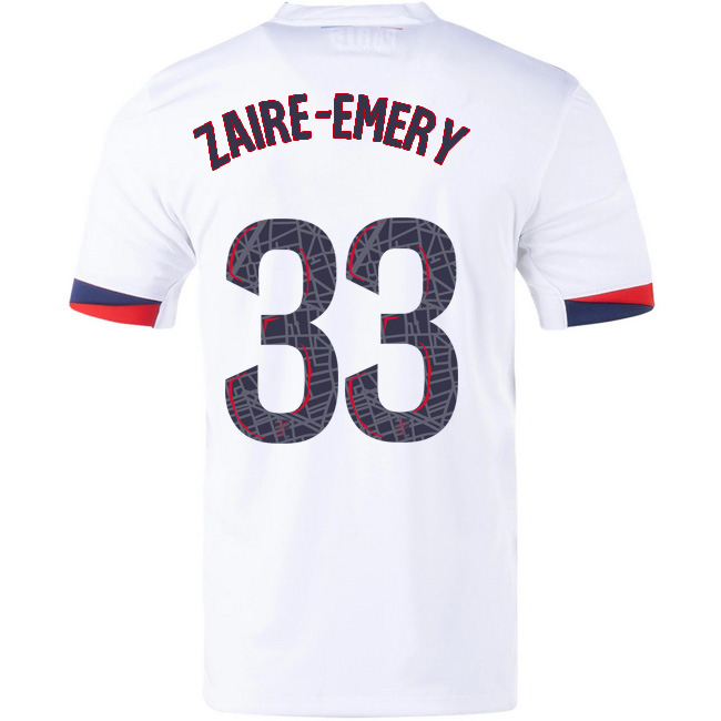 2025/26 Warren Zaire-Emery #33 Away Men's Soccer Jersey