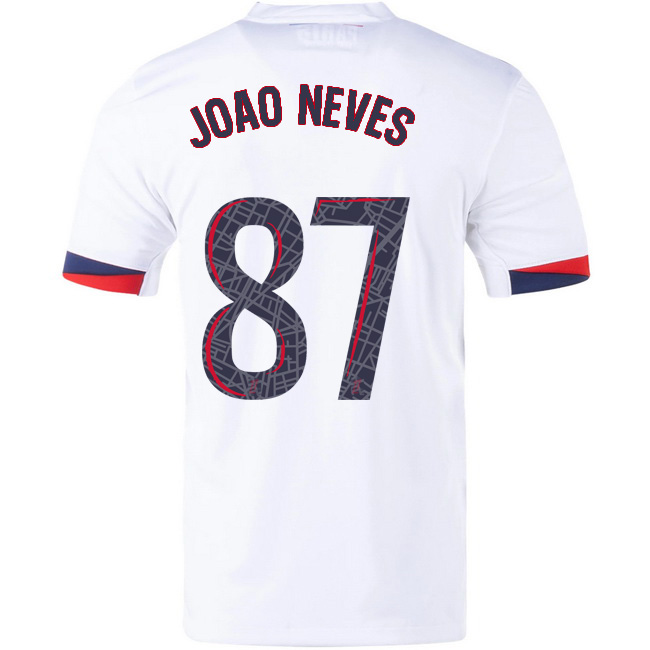 2025/26 Joao Neves #87 Away Men's Soccer Jersey