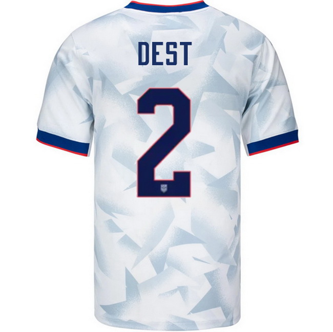 USA 2025 Sergino Dest Home Men's Soccer Jersey