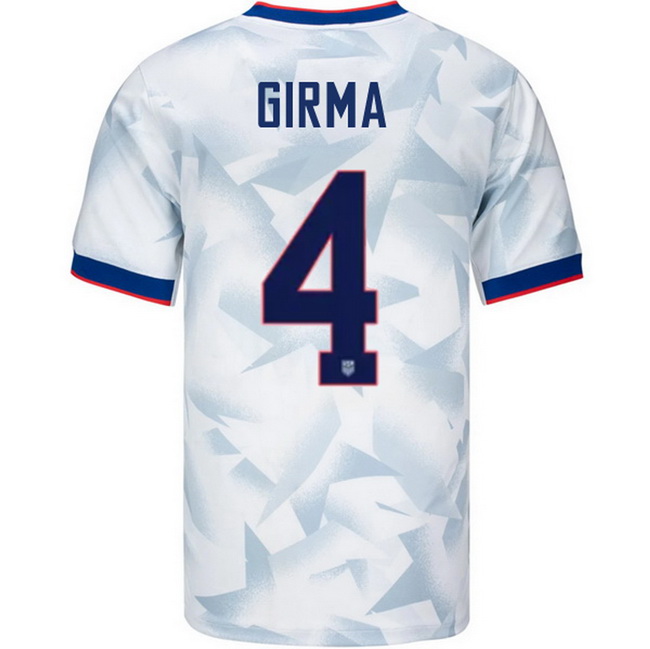 USA 2025 Naomi Girma Home Men's Soccer Jersey