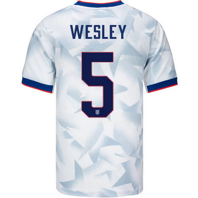 USA 2025 Kennedy Wesley Home Men's Soccer Jersey