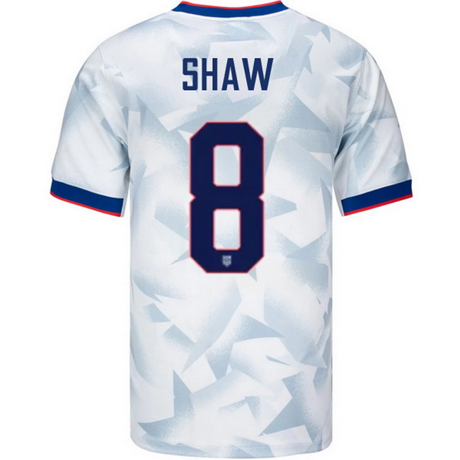 USA 2025 Jaedyn Shaw Home Men's Soccer Jersey
