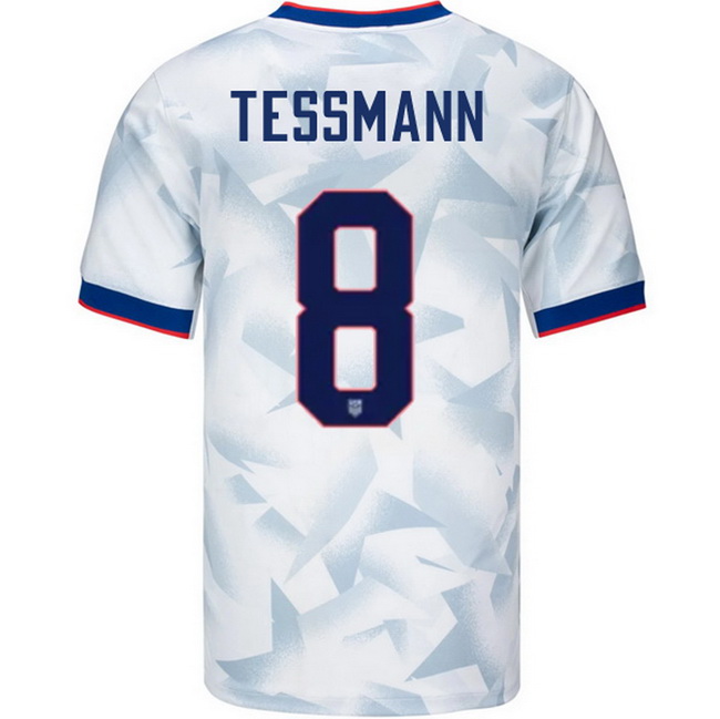 USA 2025 Tanner Tessmann Home Men's Soccer Jersey