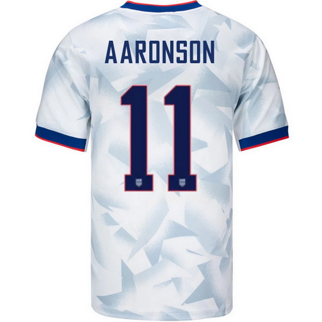 USA 2025 Brenden Aaronson Home Men's Soccer Jersey