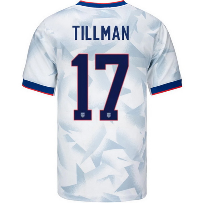 USA 2025 Malik Tillman Home Men's Soccer Jersey